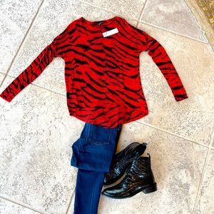 Red and black Generation Love sweater